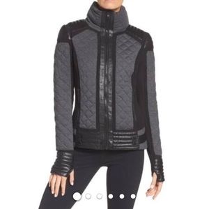 Blanc Noir Mesh Motto Jacket